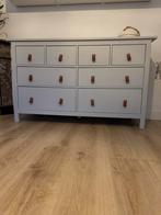 IKEA Hemnes ladekast met 8 lades en leren greepjes, Ophalen, Overige materialen, Gebruikt, 150 tot 200 cm