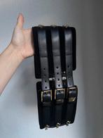 Vintage brede echt lederen riem met gouden gespen, Kleding | Dames, Riemen en Ceinturen, Vintage, 80 tot 90 cm, 5 cm of meer, Vintage