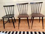 3x Vintage retro spijlenstoelen scandinavisch met kussen, Huis en Inrichting, Ophalen, Gebruikt, Zweeds, scandinavisch, vintage