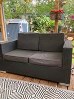 Wicker Loungeset 2 zitsbankje en 1 fauteuil, Gebruikt, Loungeset, Wicker, Bank