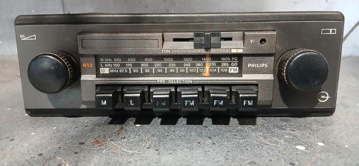 Opel Philips 413 Autoradio Youngtimer Oldtimer Vintage, Auto diversen, Autoradio's, Zo goed als nieuw, Ophalen of Verzenden