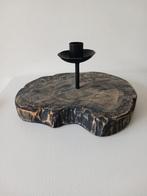 Kandelaar op hout. Intratuin., Huis en Inrichting, Woonaccessoires | Kandelaars en Kaarsen, Ophalen, Zo goed als nieuw, Hout