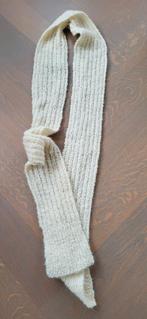 Crèmewit Gebreide Sjaal - 240cm, Ophalen of Verzenden, Zo goed als nieuw, Sjaal