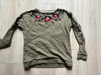 Downup sweater met geborduurde bloemen, Kleding | Dames, Downup, Ophalen of Verzenden, Maat 36 (S), Gedragen