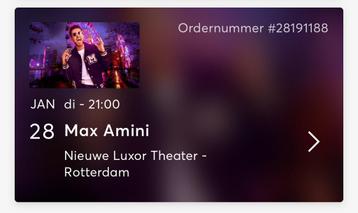 Tickets Max amini 4x beschikbaar voor biedingen