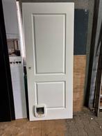 Calgary opdek binnendeur 83x 211 met kattenluik, Ophalen, Zo goed als nieuw, Binnendeur, 200 tot 215 cm