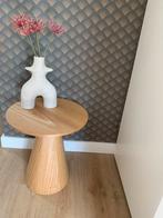 Bijzettafel cone naturel., Huis en Inrichting, Tafels | Bijzettafels, Ophalen, Rond, Minder dan 55 cm, 45 tot 60 cm