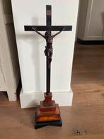 Oud hout uitgesneden kruis crucifix, Ophalen of Verzenden