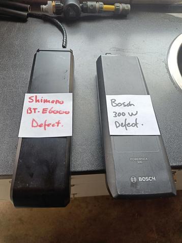 Defect Shimano accu en Bosch Accu beschikbaar voor biedingen