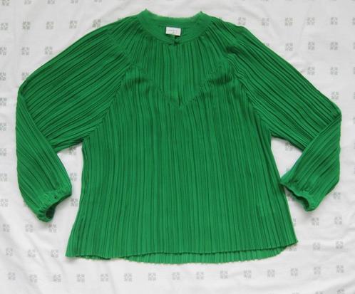 Dante 6 groene blouse plissé ballonmouw, maat 3 (M), Kleding | Dames, Blouses en Tunieken, Zo goed als nieuw, Maat 38/40 (M), Groen