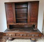 Antiek houten kabinet met snijwerk, Ophalen