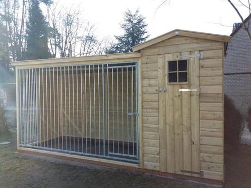 maatwerk HONDENVERBLIJF - van hout - ruim en degelijk 🐩, Dieren en Toebehoren, Hondenhokken, Nieuw, 100 cm of meer, 110 cm of meer