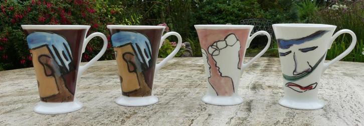 6 x Mok JK Art Collection Kletskop Happy Hour Culturen, Huis en Inrichting, Keuken | Servies, Nieuw, Kop(pen) en/of Schotel(s)