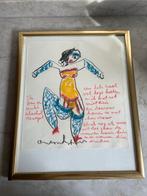 Anton Heyboer - tekening ingelijst - Vrouw op één been, Antiek en Kunst, Ophalen