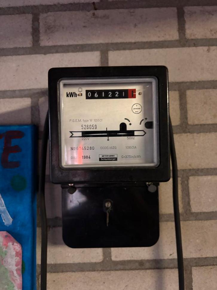 Oude Elektriciteitsmeter, Doe-het-zelf en Verbouw, Elektra en Kabels, Ophalen of Verzenden