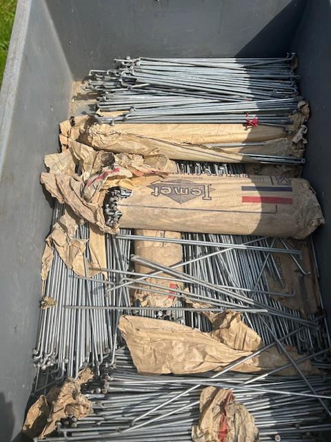 Partij gegalvaniseerde fiets/brommerspaken (nos) 75 KG, Fietsen en Brommers, Fietsonderdelen, Algemeen, Ophalen