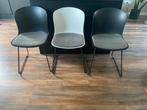 3 Loods5 stoelen, kunststof, staal, grijs, Huis en Inrichting, Stoelen, Ophalen, Kunststof, Gebruikt, Drie