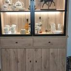 Prachtige vitrinekast met verlichting, Huis en Inrichting, Kasten | Wandmeubels, Ophalen, 200 cm of meer, Zo goed als nieuw, Minder dan 150 cm