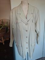 Linnen retro jasje of blazer oversized, Kleding | Dames, Grote Maten, Narurals, Beige, Ophalen of Verzenden, Zo goed als nieuw