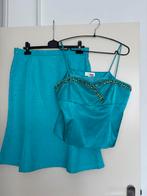 Zomerse set rok met top  blauw, Maat 38/40 (M), Blauw, Nieuw, Ophalen of Verzenden