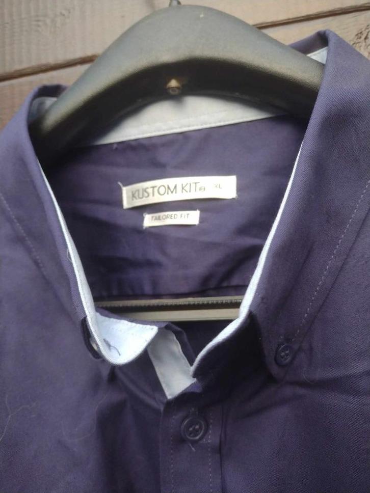 Herren hemd nieuw maat X Large Kustom Kit, Kleding | Heren, Overhemden, Nieuw, Halswijdte 41/42 (L), Blauw, Verzenden