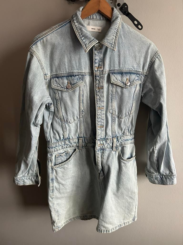 Mango Spijkerjurk, Ophalen of Verzenden, Zo goed als nieuw, Maat 38/40 (M), Blauw