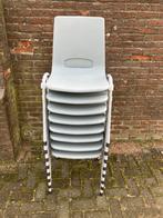 Stapelstoelen kantinestoelen lichtgrijze stapelbare stoelen, Ophalen, Kunststof, Nieuw, Grijs