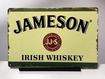 Jameson Irish Whiskey metalen reclamebord (Old Look) beschikbaar voor biedingen