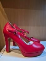 Rode pumps met enkelbandje 37, Kleding | Dames, Schoenen, Pumps, Ophalen of Verzenden, Rood, Onbekend