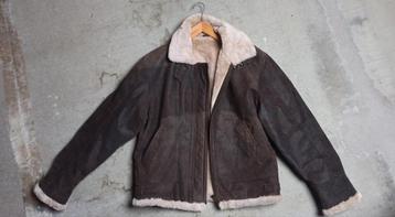 Mooie gevoerde leren jas - Maat XL beschikbaar voor biedingen