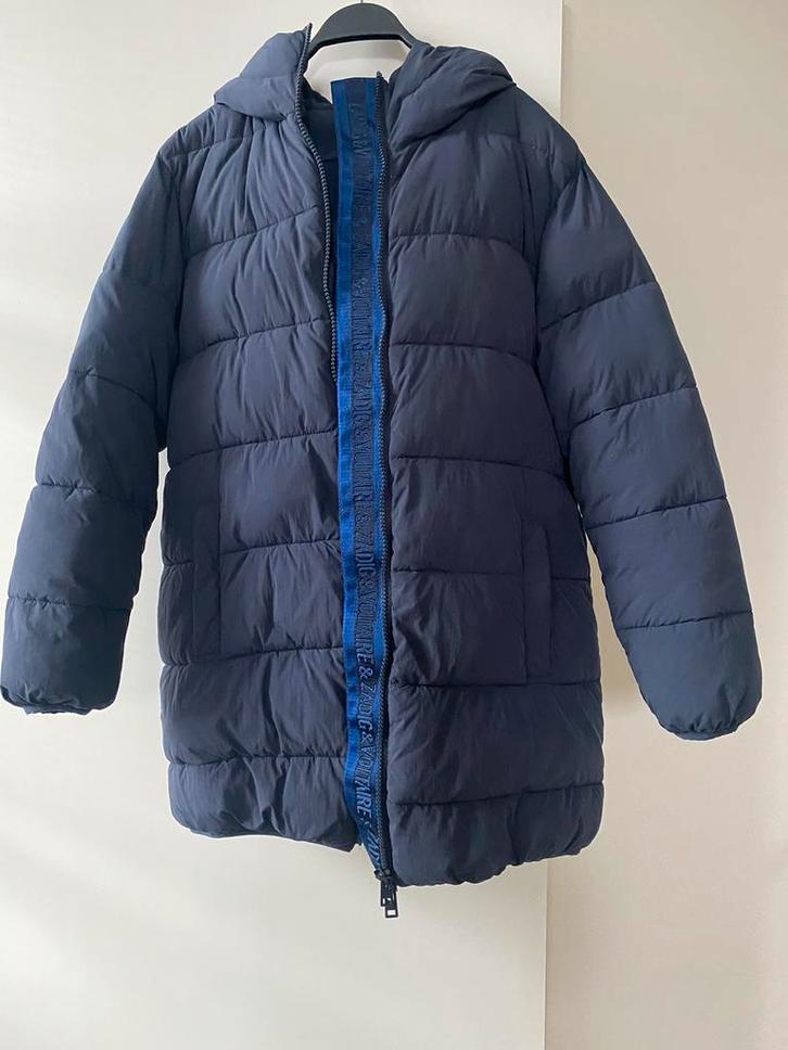 Gewatteerde jas van Zadig en Voltaire, Kleding | Dames, Jassen | Winter, Zo goed als nieuw, Maat 36 (S), Blauw, Ophalen of Verzenden