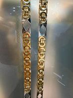 18Kt Goud - 162 Gr - PLATTE KONING - Ketting, Ophalen, Nieuw, Goud