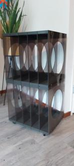 LP rek lp kast, platenhouder, vintage space age, jaren 60/70, Ophalen of Verzenden, Zo goed als nieuw, Kunststof, Cd's