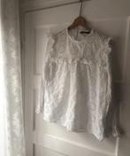 romantisch lieve witte broderie roezel blouse Zara S 36 38, Zara, Ophalen of Verzenden, Wit, Zo goed als nieuw