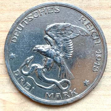 Pruissen 3 Mark 1913 A overwinning op Napoleon zilver beschikbaar voor biedingen