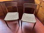 2 eetkamersstoelen van Henning Kjaernulf (Deens design), Ophalen, Gebruikt, Twee, Bruin