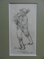 Tekening Sjouwerman tapijt(?) Willem vd Berg1966 (1886-1970), Ophalen of Verzenden
