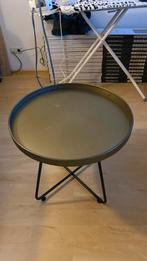 Bijzettafel Tristan - tin look - 59xØ64, Huis en Inrichting, Overige materialen, Rond, 55 tot 75 cm, Zo goed als nieuw