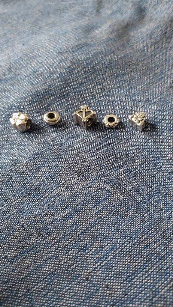 Zilveren Pandora & Compatibele Bedels, Sieraden, Tassen en Uiterlijk, Bedels, Gebruikt, Pandora, Zilver, 4 bedels of meer, Ophalen of Verzenden
