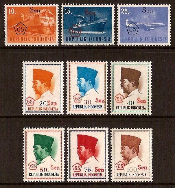 Indonesie Zonnebloem nr 502/10 postfris 1965, Postzegels en Munten, Postzegels | Azië, Postfris, Zuidoost-Azië, Ophalen of Verzenden
