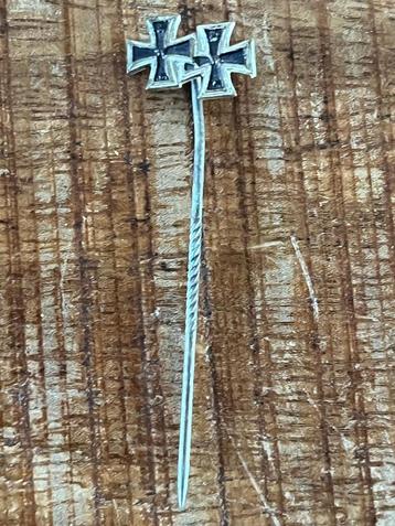 Originele stickpin Dubbele Iron cross stickpin wo1/ww1 beschikbaar voor biedingen