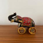 Olifant, houten kruidendoos, spice box, India, volkskunst, Ophalen of Verzenden