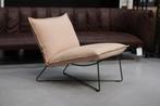 Luxe fauteuil EARL Jess Design leer Old Pink roze pastel, Huis en Inrichting, Fauteuils, Ophalen, Zo goed als nieuw, Metaal, 50 tot 75 cm