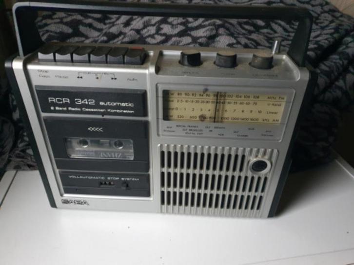 Duitse cassetteradio jaren 70 SABA RCR 342 automatic.., Audio, Tv en Foto, Radio's, Gebruikt, Radio, Ophalen of Verzenden