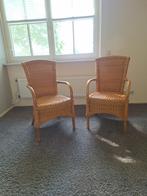 2 rieten stoelen, Ophalen of Verzenden, Gebruikt, Bruin, Twee