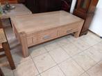 Mooie Houten Salontafel met 2 Lades., Huis en Inrichting, Tafels | Salontafels, Ophalen, Gebruikt, 100 tot 150 cm, 50 tot 100 cm