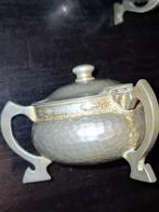 Antieke Tin Peper/Zout/Mosterd Set - Gemerkt, Antiek en Kunst, Ophalen of Verzenden
