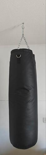 Zwarte Boks Zak, 120cm, 25KG, 2 kettingen en klip, Ophalen, Bokszak