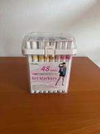 Ohuhu alcohol markers chisel/fine tip 48 set, Hobby en Vrije tijd, Ophalen of Verzenden, Zo goed als nieuw, Potlood of Stift