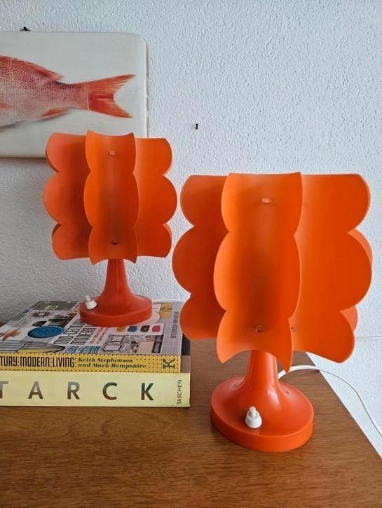 Vintage space age set Zicoli Leuchten lampen, Huis en Inrichting, Lampen | Tafellampen, Gebruikt, Minder dan 50 cm, Kunststof